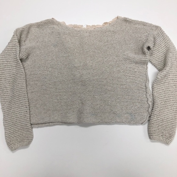 Hollister Knit Long Sleeve Cropped Sweater Size M/L - Picture 2 of 9